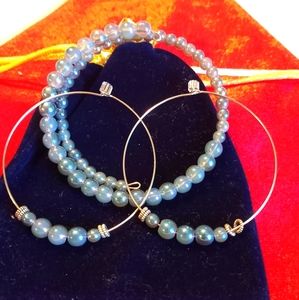 Memory Wrap Bracelet and Earrings Set